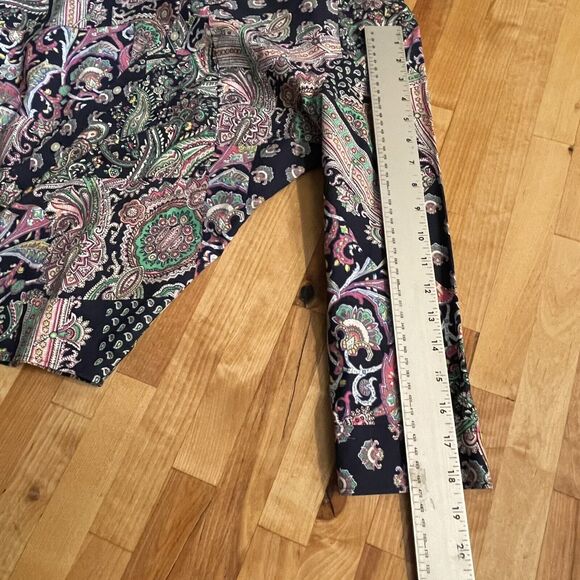 Lauren Ralph Lauren Top‎ Patchwork Paisley Button Down Shirt Sz Small EUC - Picture 9 of 13